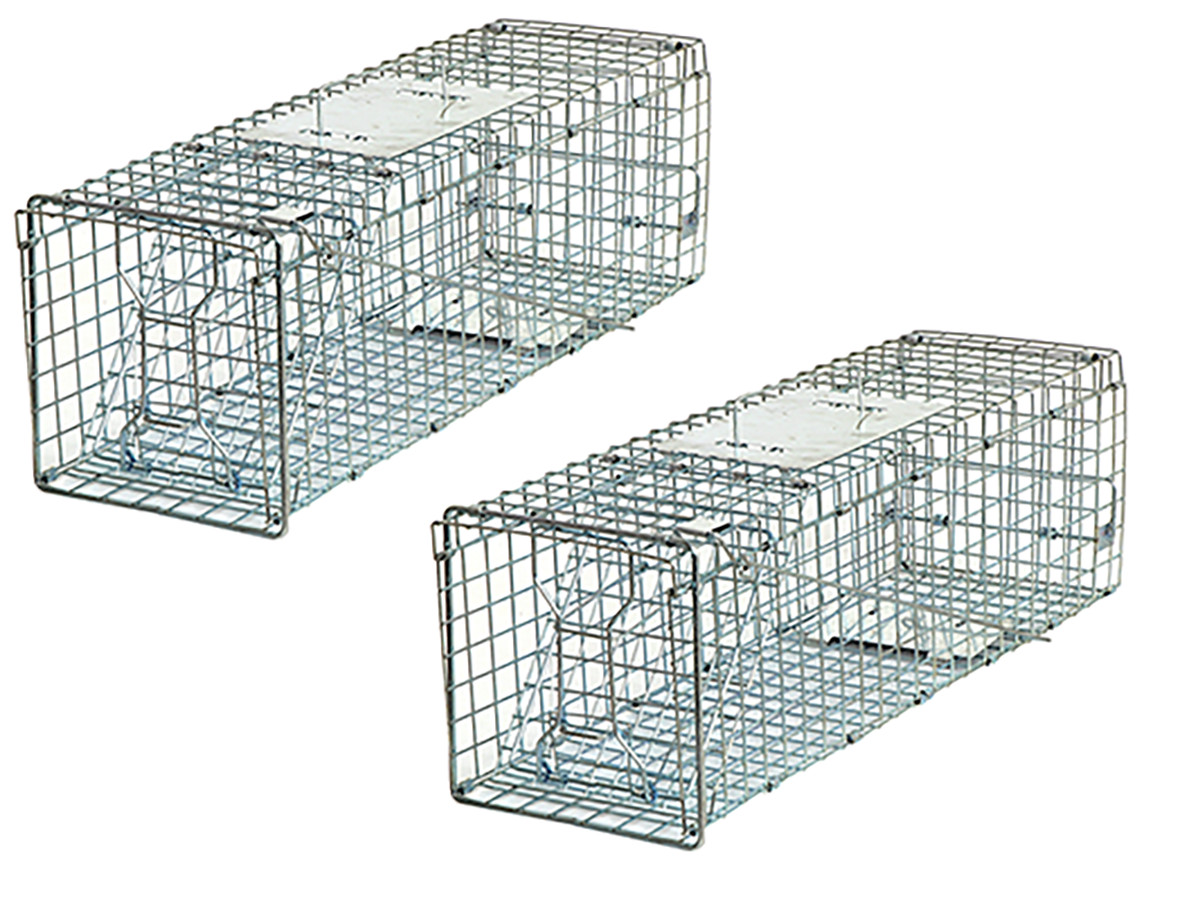 2x Live Animal Trap Extra Large Rodent Cage Garden Rabbit Raccoon Cat