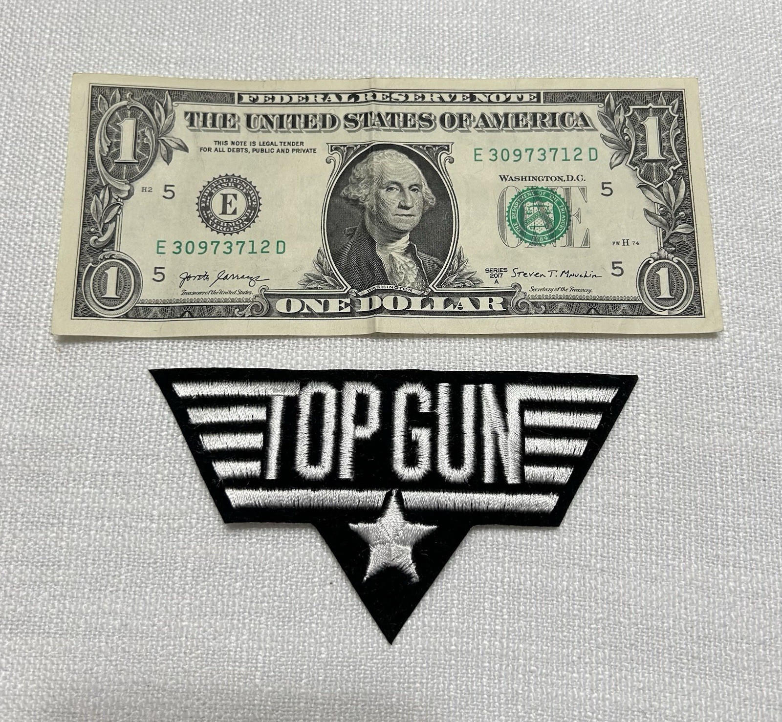 TOP GUN 4-3/8” Wide Patch - Sew Or Iron On