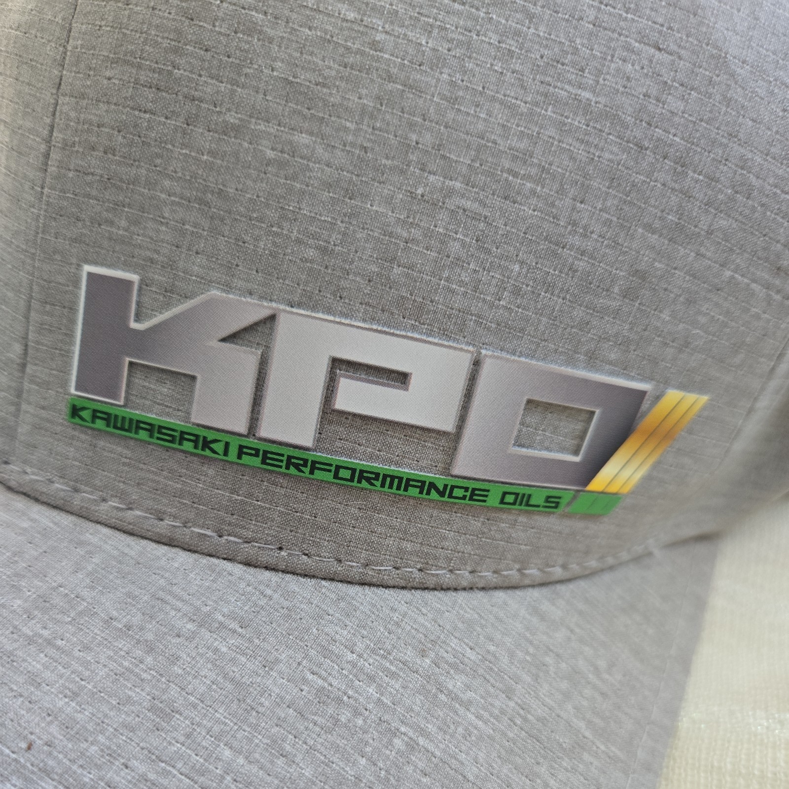 Kawasaki Performance Oils KPO Gray Baseball Hat Adjustable Motorcycle Cap