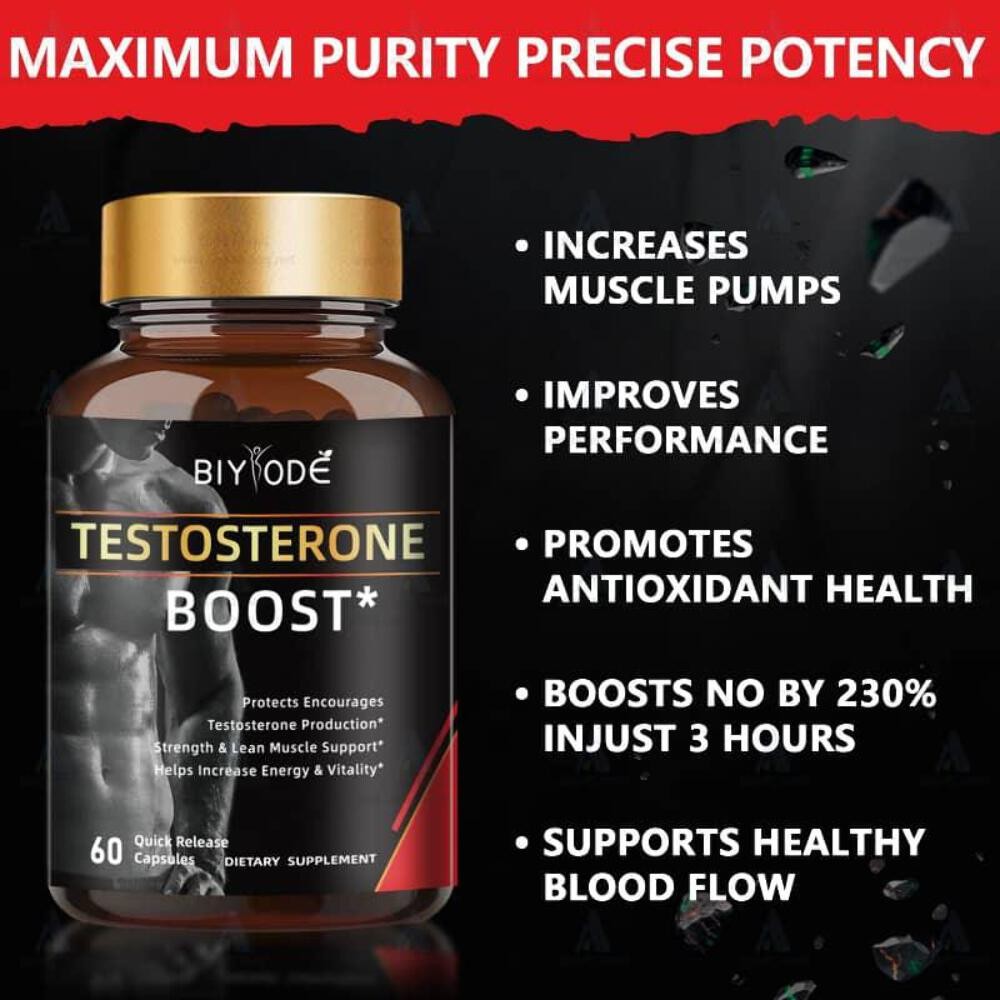 Men's Testosterone Boost & Power Muscle Support Capsules