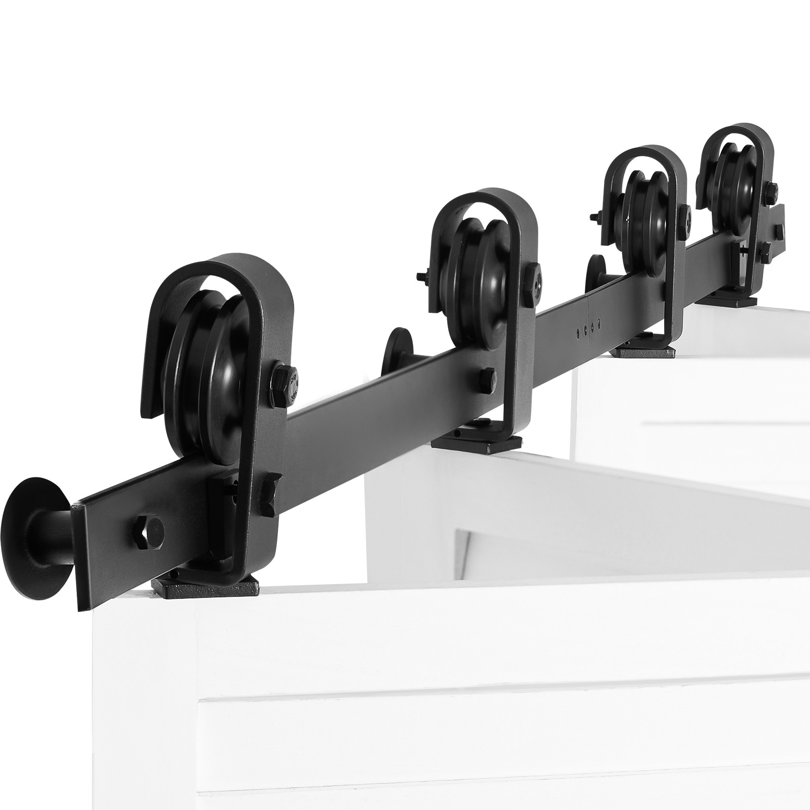 Bi-Folding Sliding Barn Door Hardware Track Kit 64" for Four 15" Doors