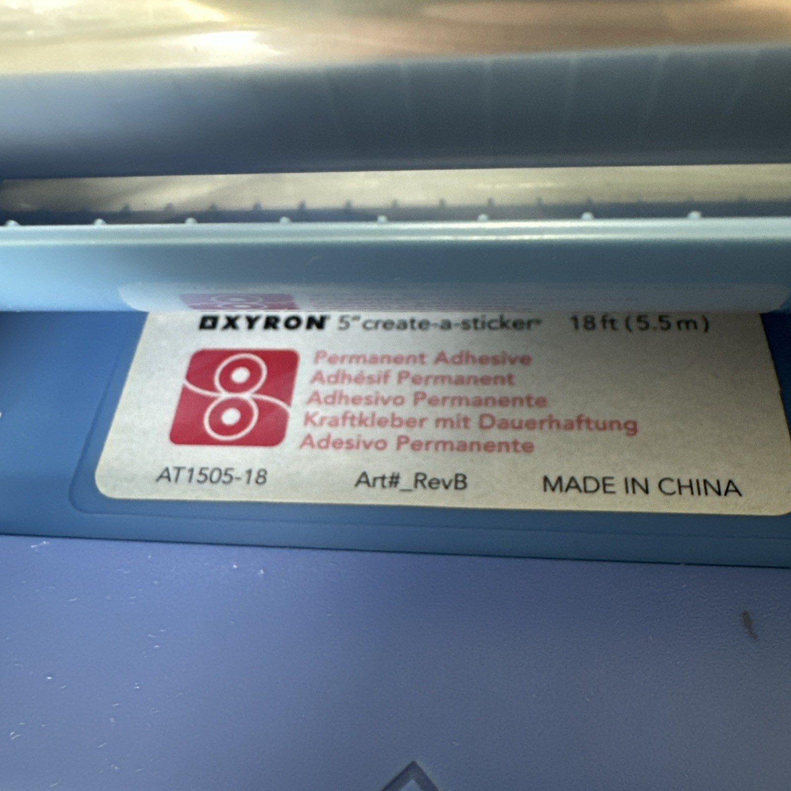 XYRON 5” Create-a-Sticker Machine Model 500 Permanent AT1505-18 Works