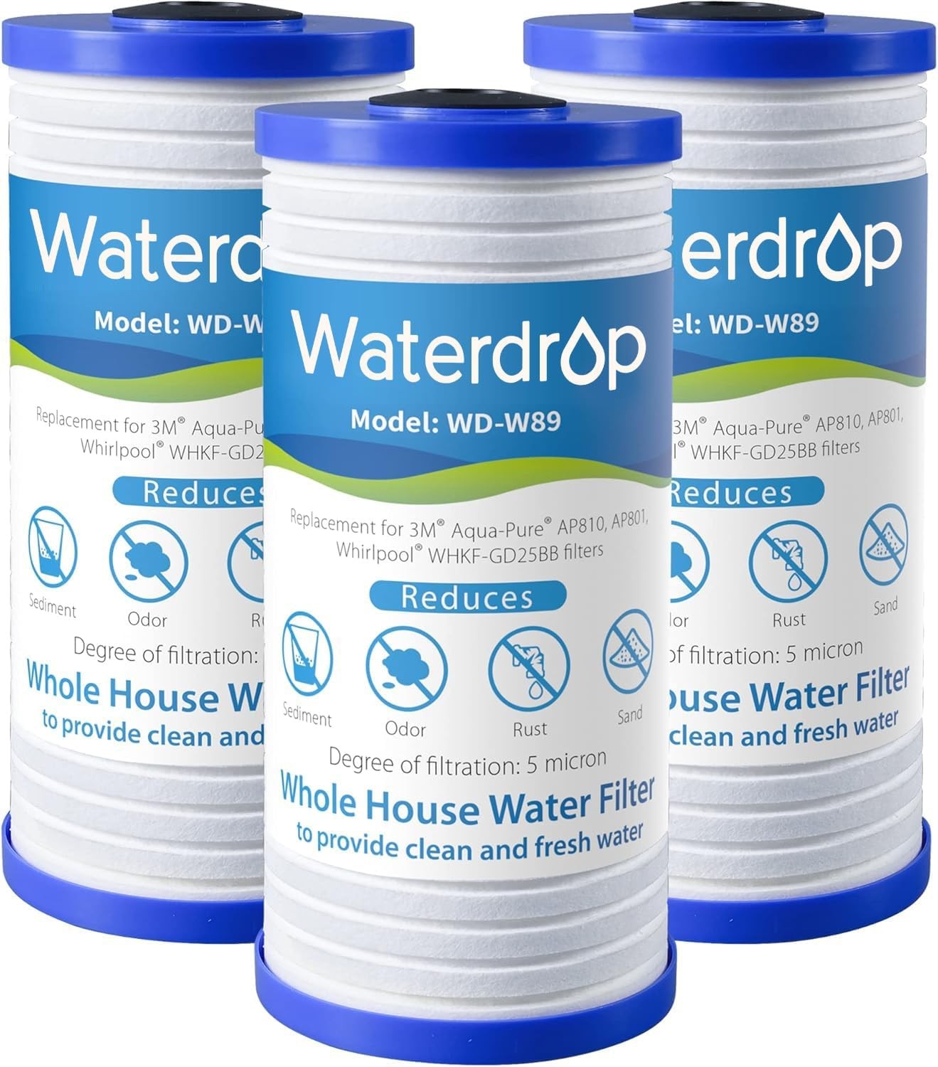 Waterdrop AP810 Whole House Water Filter, Replacement for 3M® Aqua-Pure® AP810
