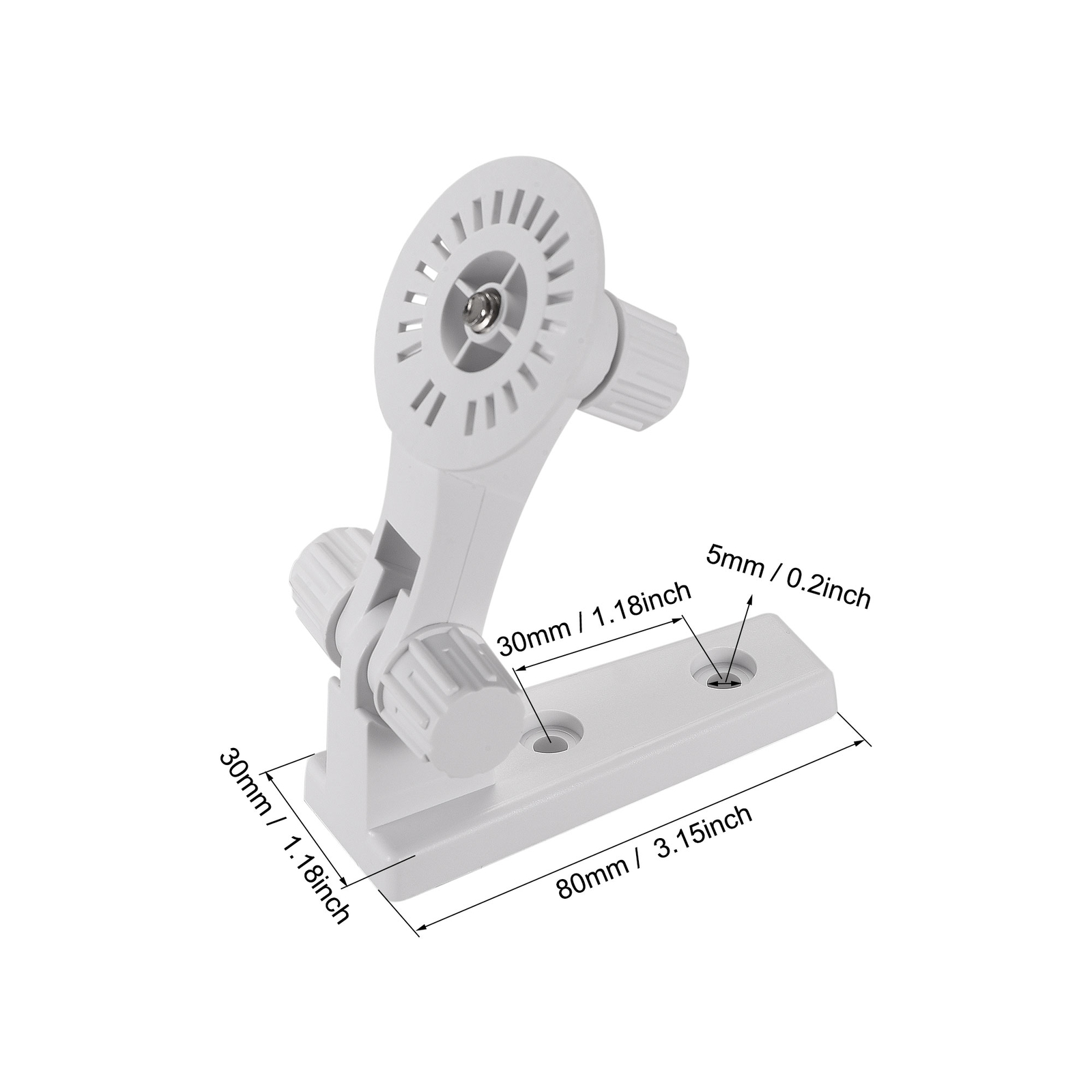 Adjustable Security Camera Bracket, Plastic Wall Mount CCTV Stand, White 3pcs