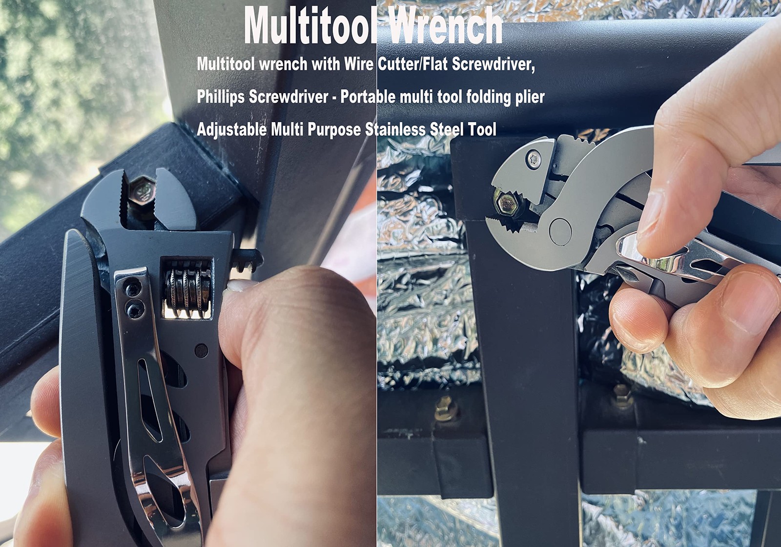 Multitool Wrench With 7 Tools/pliers/wire Cutter/flat Screwdriver/phillips Screw