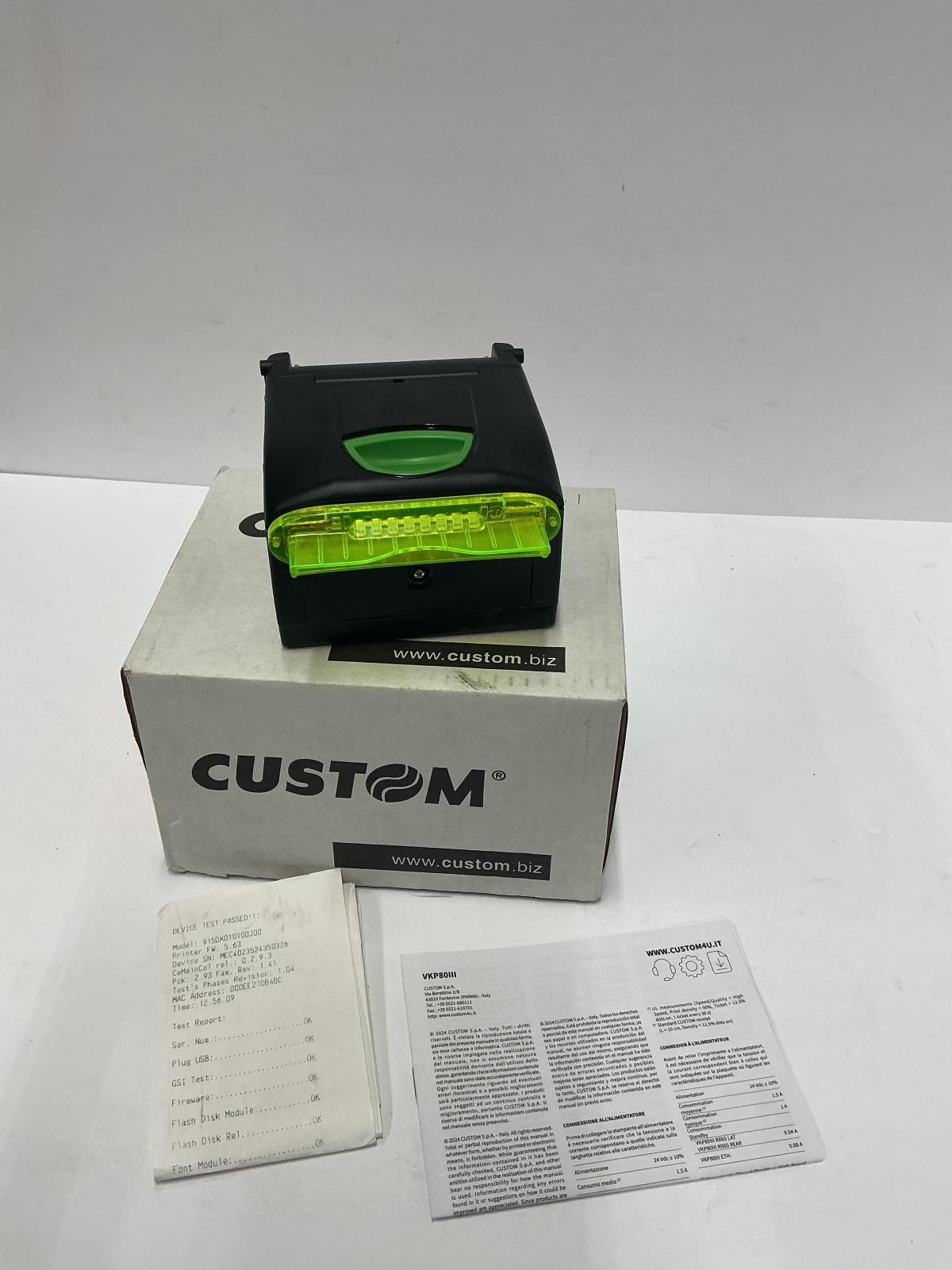 Custom America VKP80III Kiosk Receipt Printer Rx65 USB RS232 915DX011700300