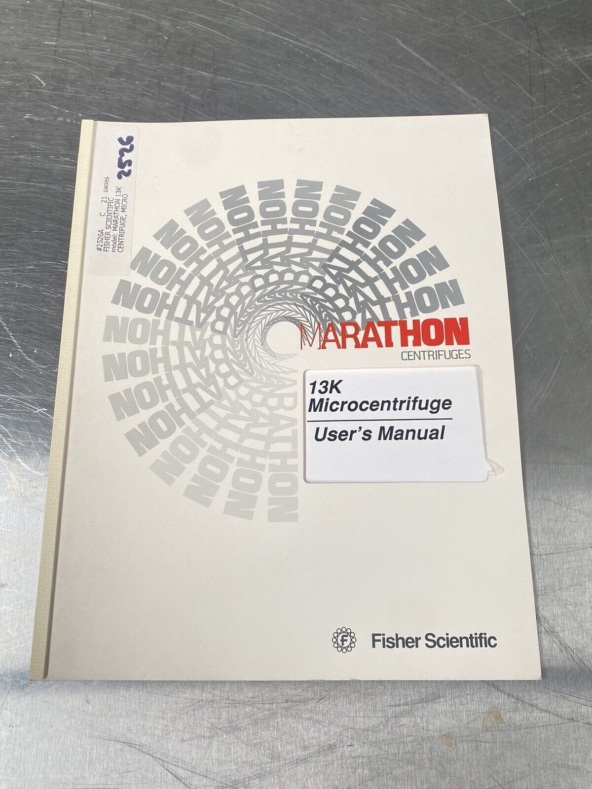 Fisher Scientific Marathon 13k Micro Centrifuge - Users Manual/Instructions Book