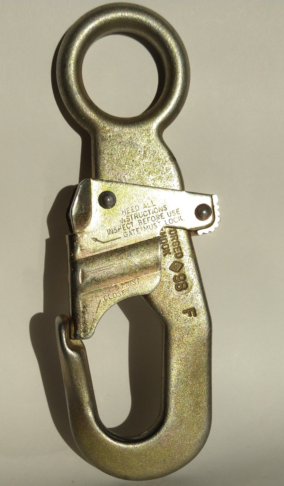 Double Acting Auto Locking Snap Hook 3600lbf 16KN Pre-owned Safety Equipment