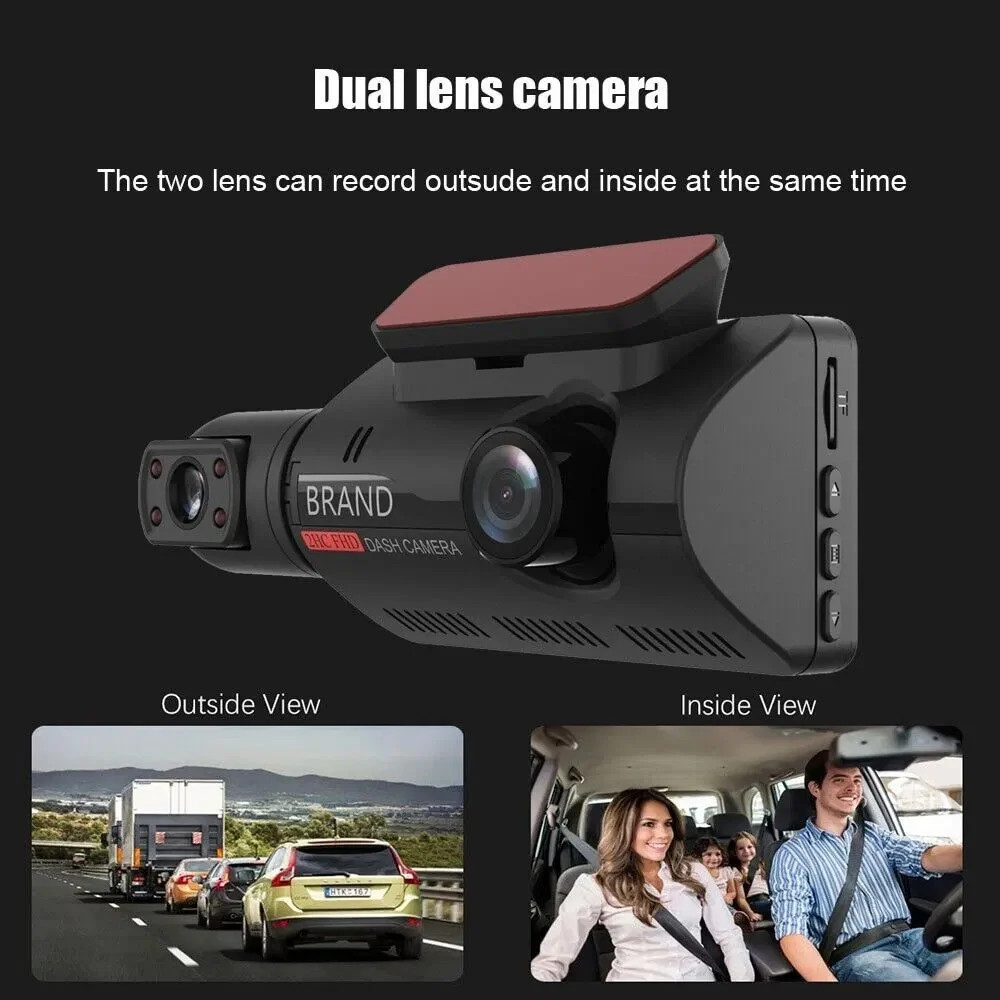 1080P Dual Lens Dash Camera G-Sensor 3-Inch Screen Full HD Recording