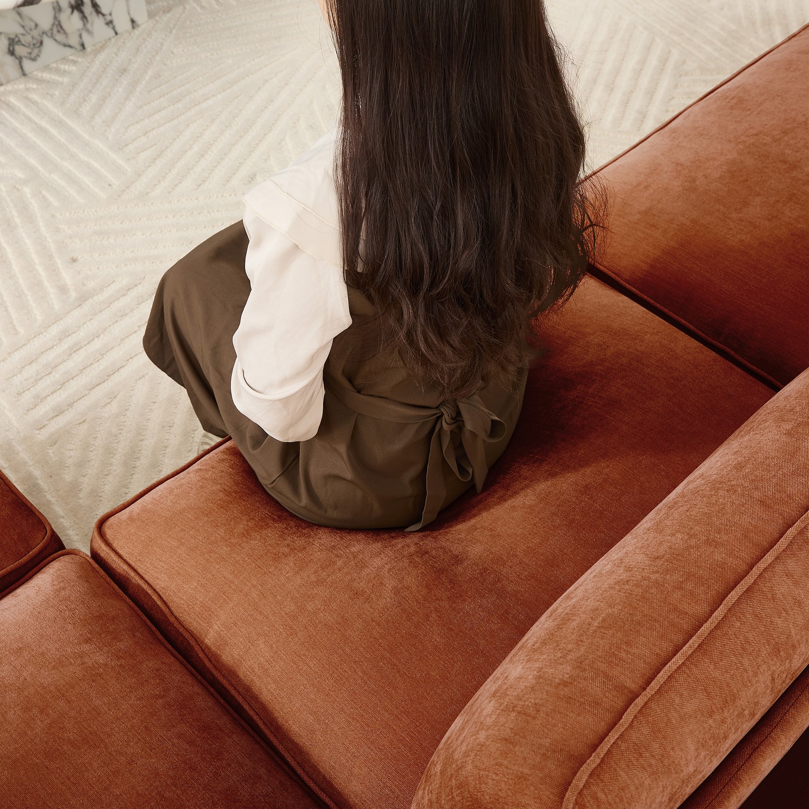 Sofa RSF Velvet-Orange|Orange