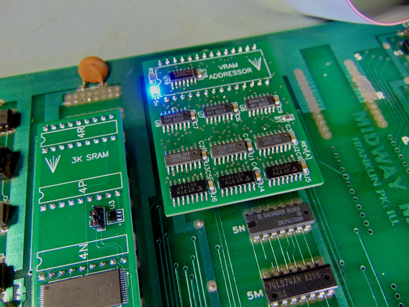 MIDWAY PACMAN VRAM ADDRESSOR Replacement Module PCB