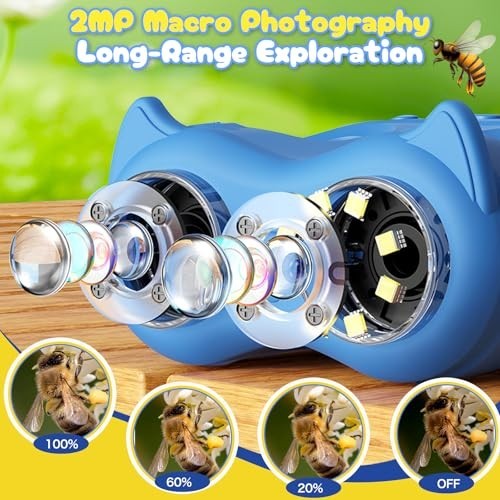 1000X Digital Handheld Microscope for Kids 2.0" IPS Screen Portable Rechargeable