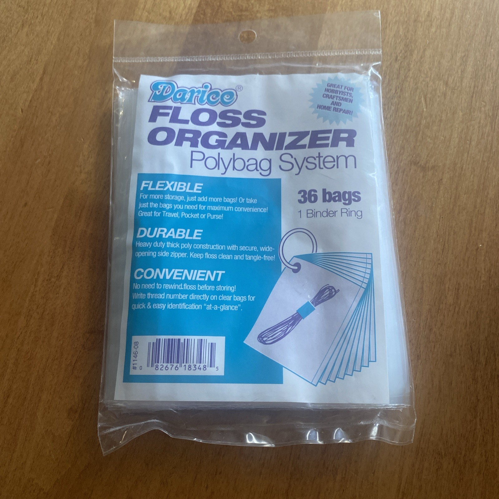 Expandable Floss Organizing System Bag-It 36 Bag Pack 3.5" X 5" With 1" Ring NEW