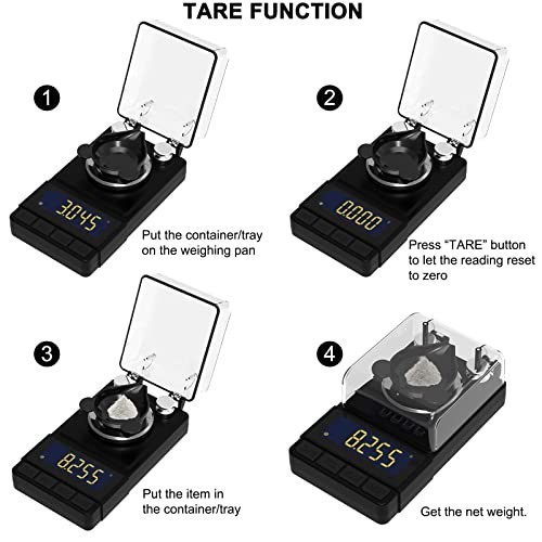 Precision Digital Milligram Scale 50g/0.001g, Compact Calibration Scale with 20g