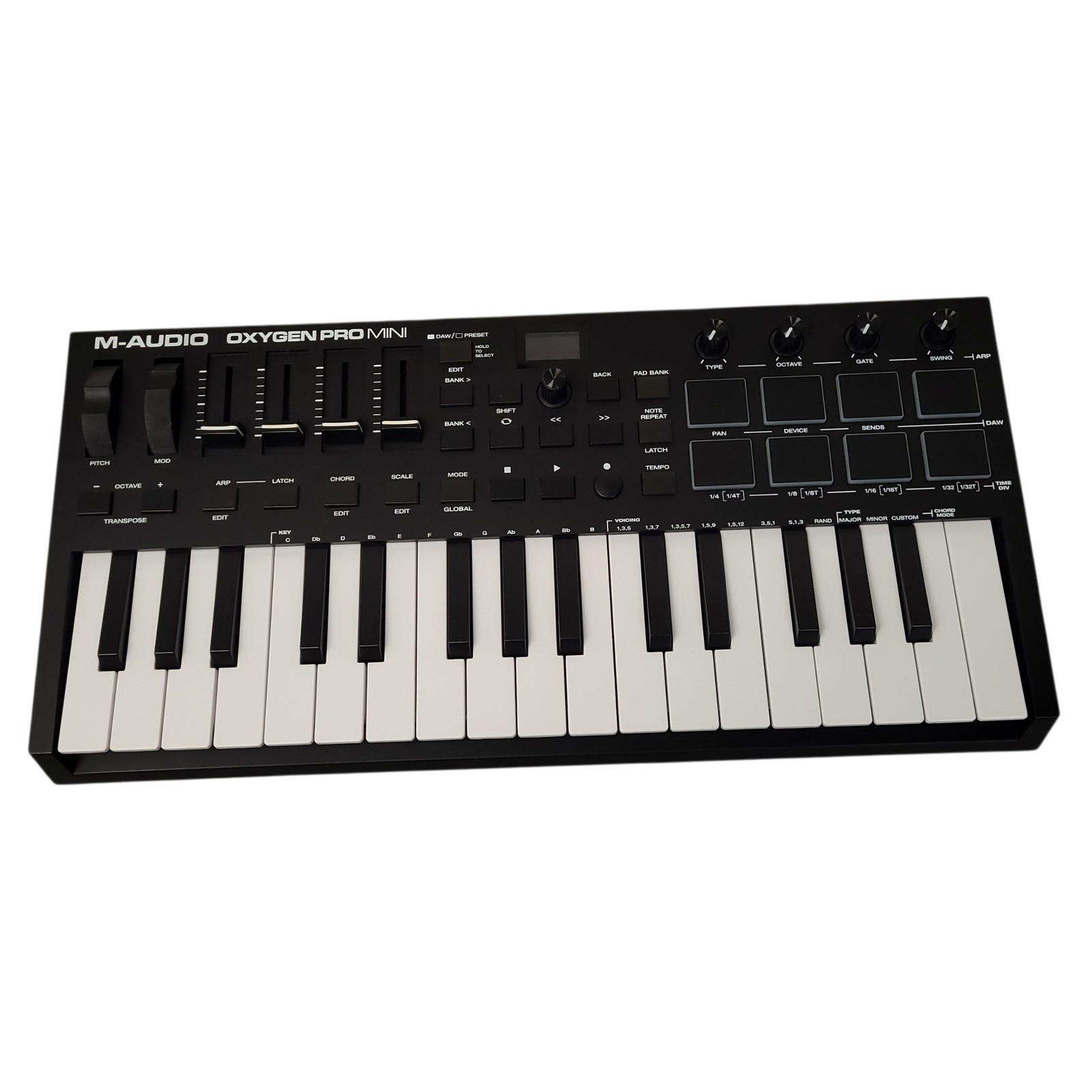 M-Audio Oxygen Pro Mini 32-Key MIDI USB Keyboard Controller Portable Black EUC