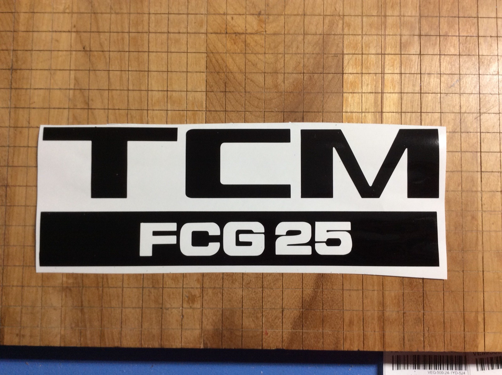 1 TCM Forklift Logo Model FCG25 Black  10 X 3.5