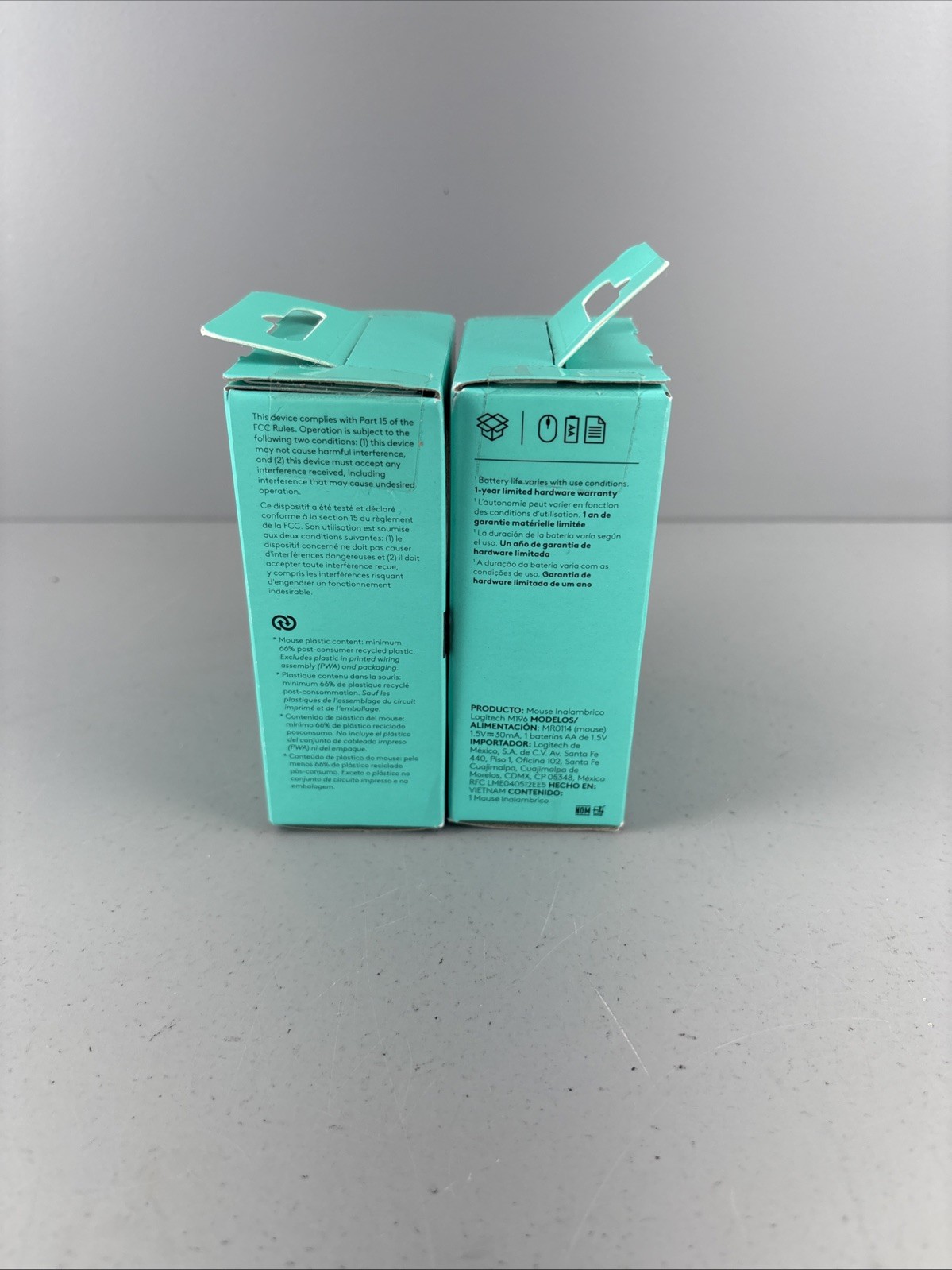 2pk Logitech Wireless Connection Ports M196 Mouse Bluetooth Compact
