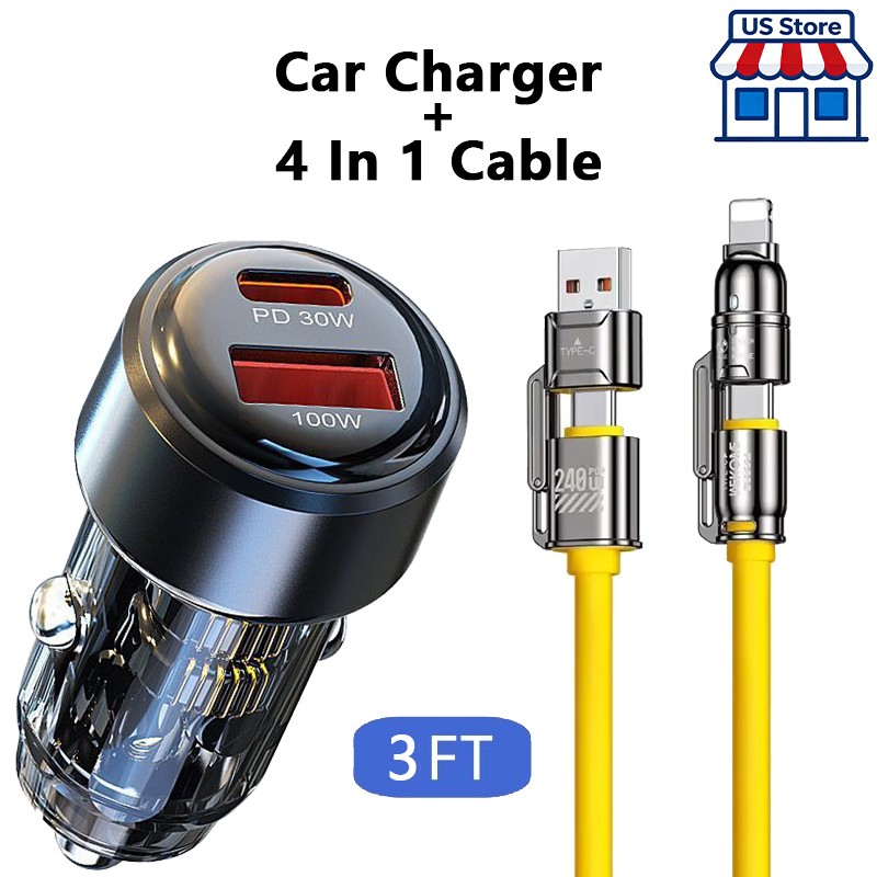 130W Super Fast Charging USB Type C Wall Charger For Samsung iPhone Android Phon