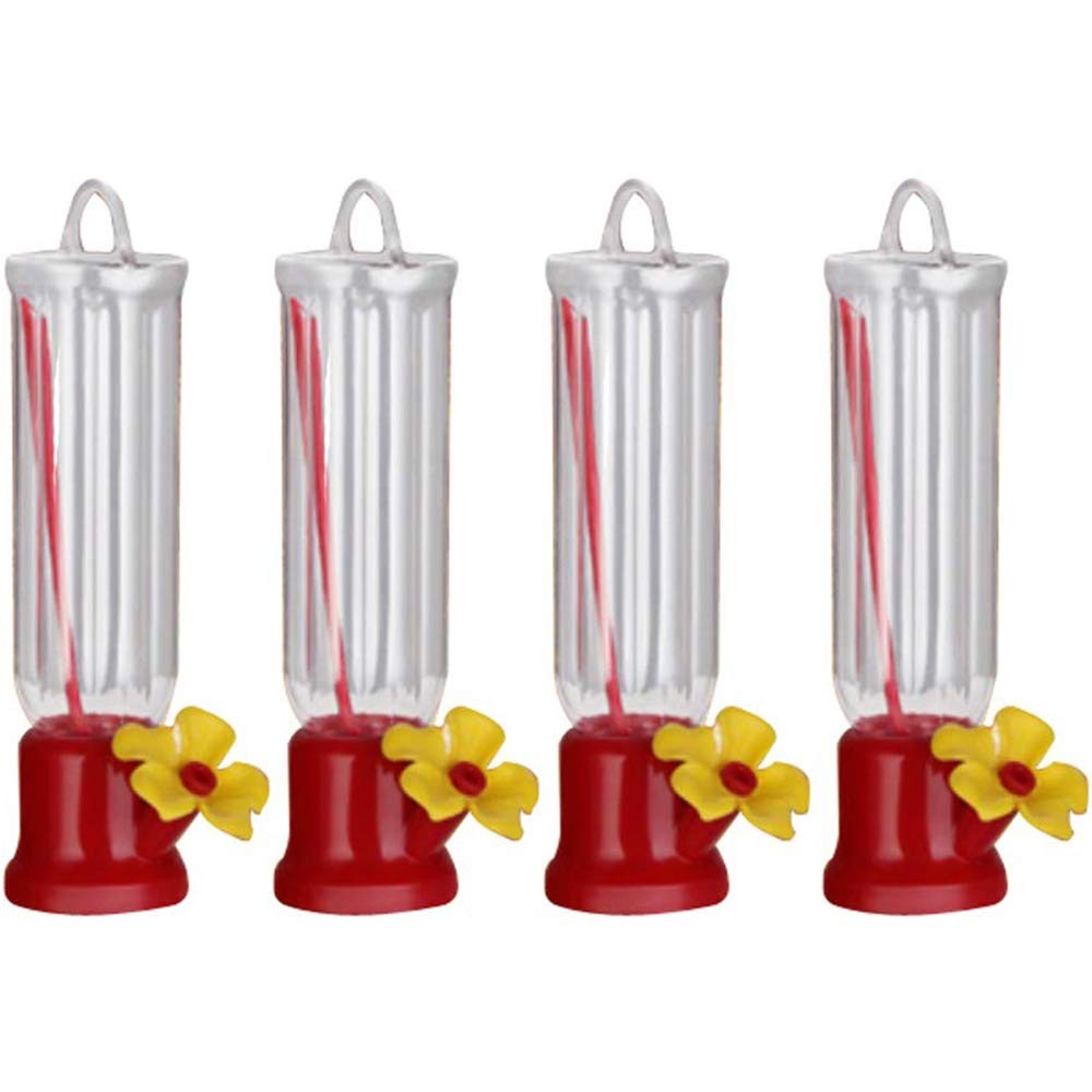 VIMOA Mini Hummingbird Feeder 4 Pack 2.3oz Small Nectar 4 pack 2.3oz, Red