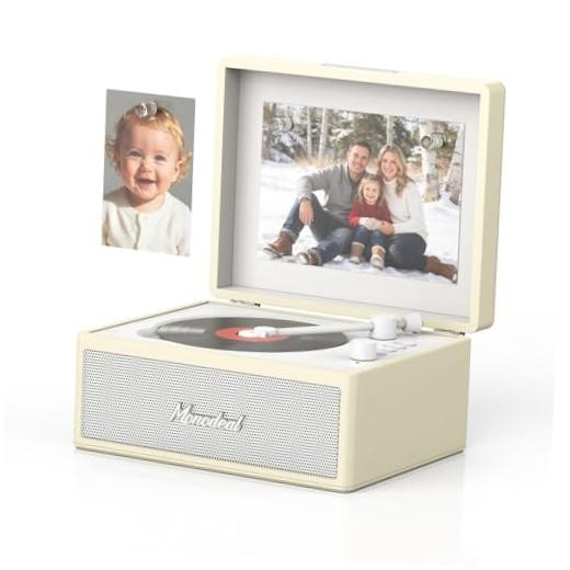 CD Player Portable,Retro CD Player with Bluetooth 5.0 & Dual HiFi White