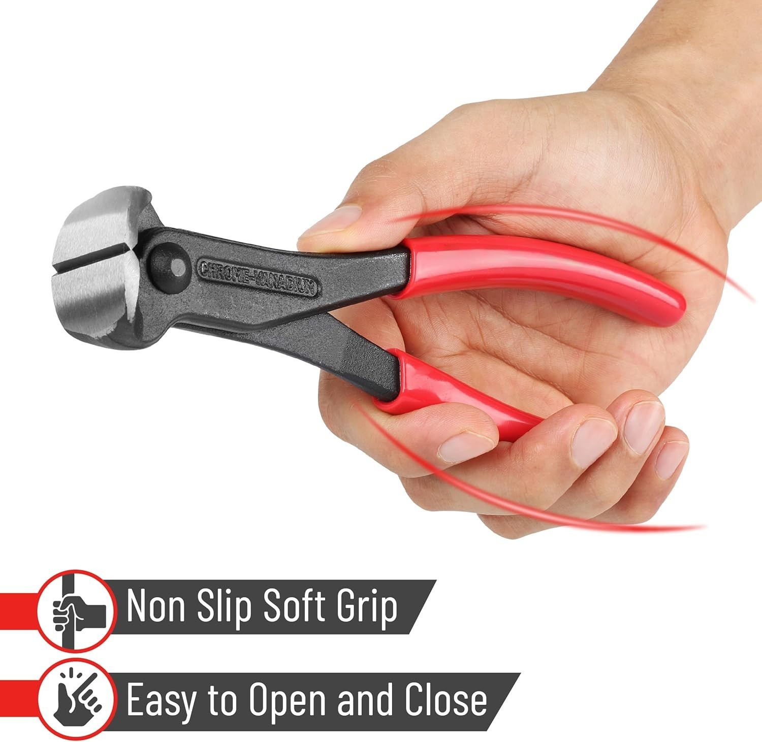 Compact 7-Inch Bates Nail Puller - Soft Grip, Dual-Purpose Tool for Carpenters