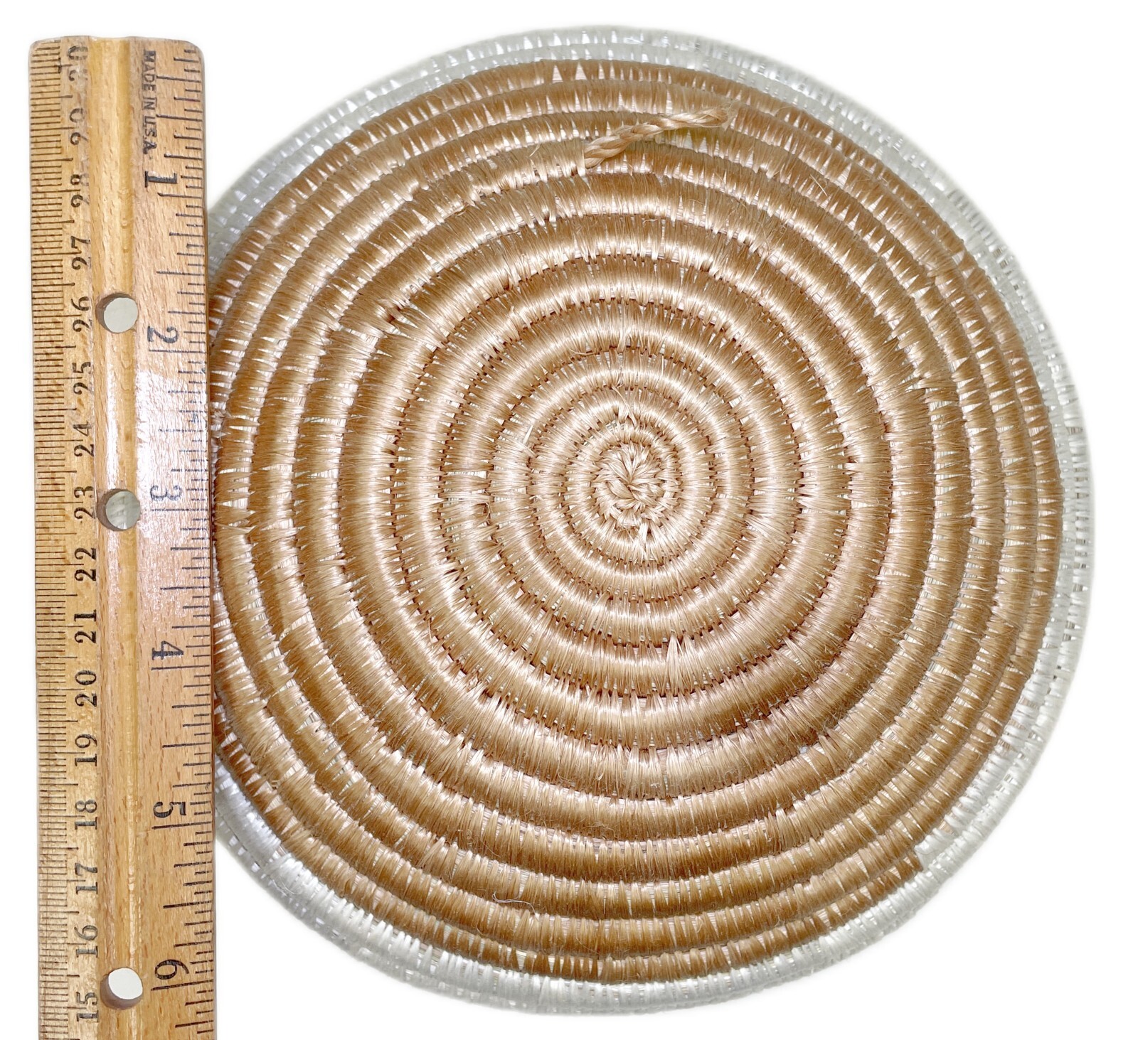 Coiled Woven Basket Catch All Bowl