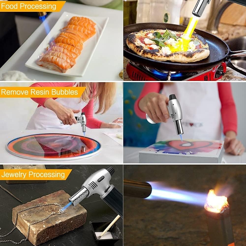 Professional Chef Cooking Torch - Adjustable Flame, Compact & Portable Design