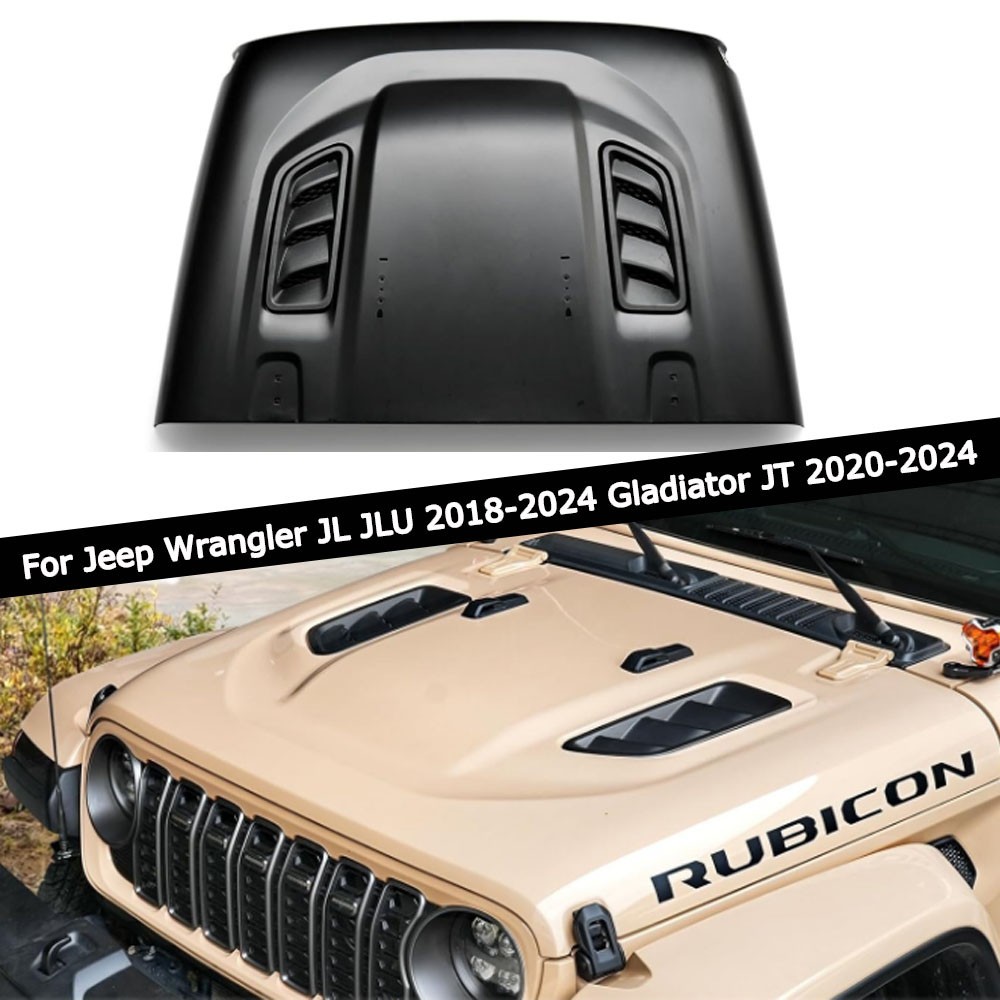 For 2018-23 Jeep Wrangler JL JLU JT 10th Anniversary Matel Heat Dispersion Hood