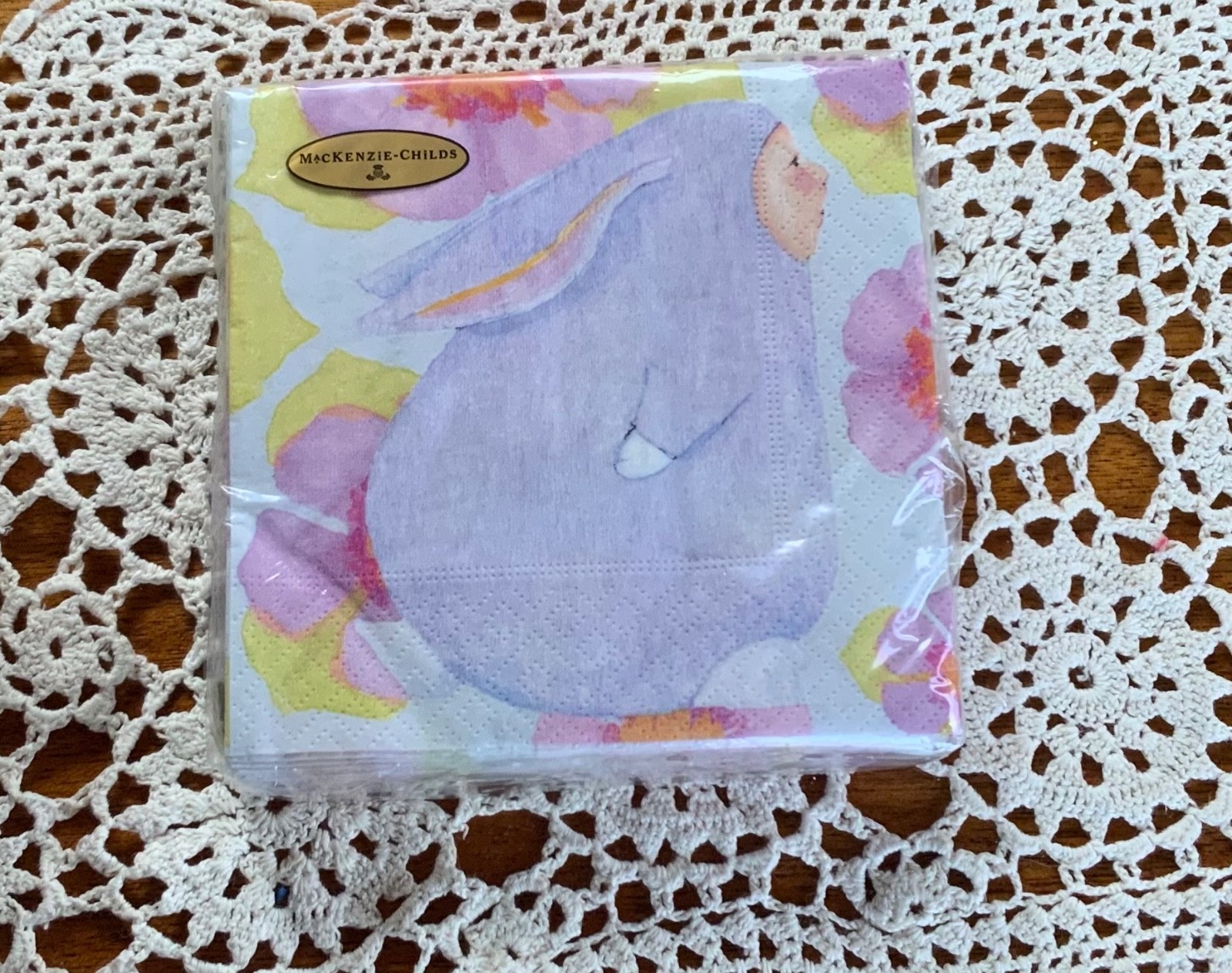 Mackenzie Childs Napkins, Patience Brewster Springtime Cocktail Napkins, New