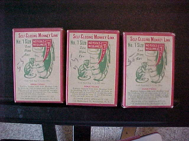 3 PACKS MONKEY LINKS NO. 1 FOR PASSENGER CARS TIRE CHAINS BINDERS  LOT 8