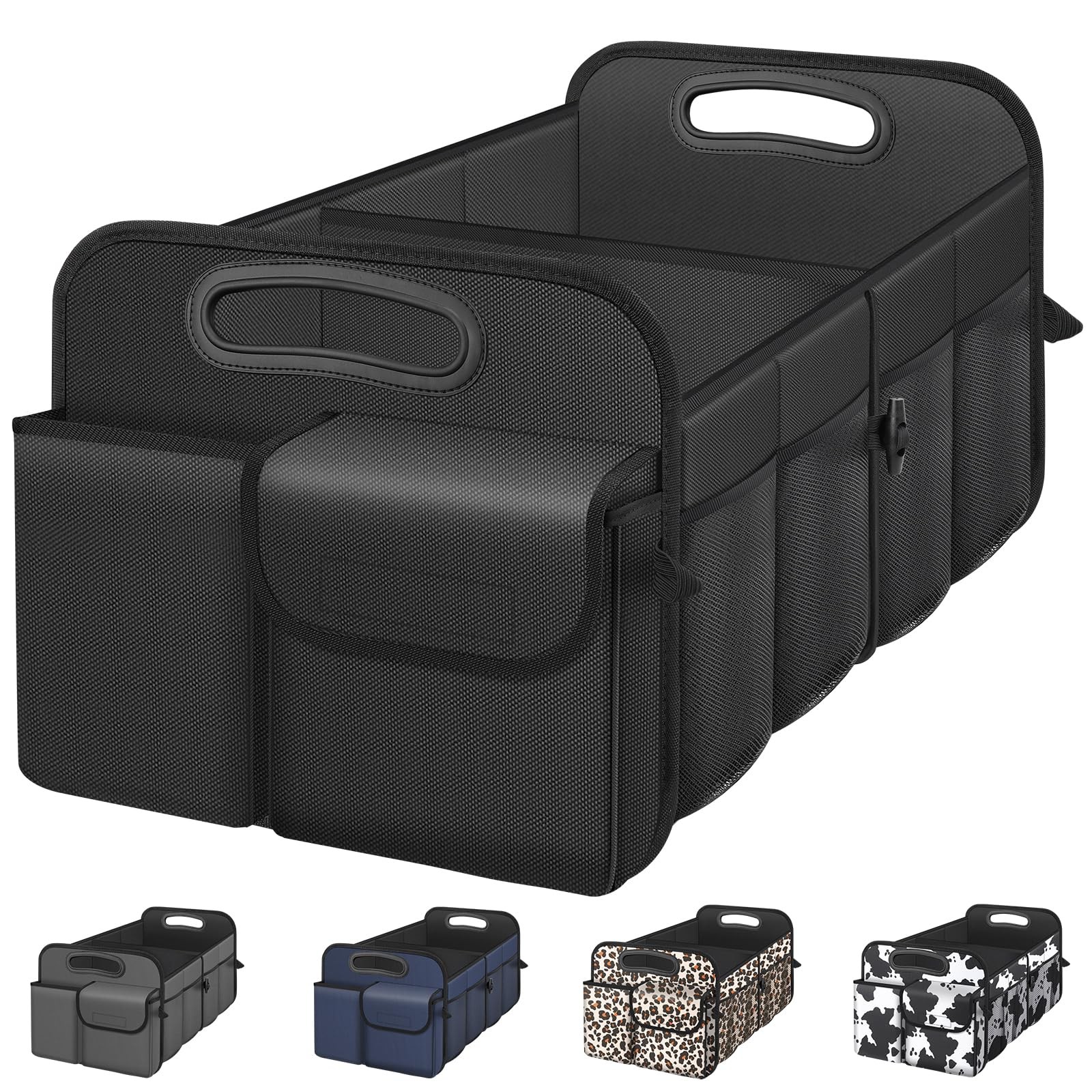 Femuar Car Trunk Organizer with Large Capacity Waterproof Standard, Black