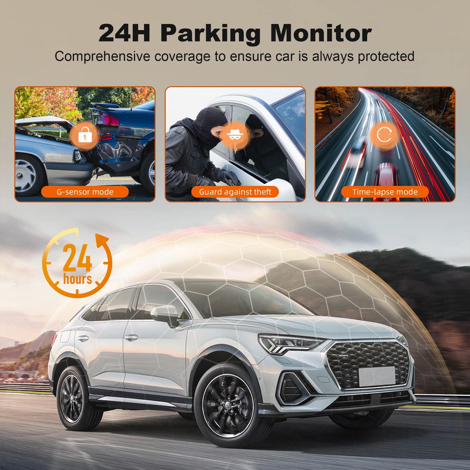 4K Car DVR Dash Cam G-Sensor WiFi Loop Recording Recorder