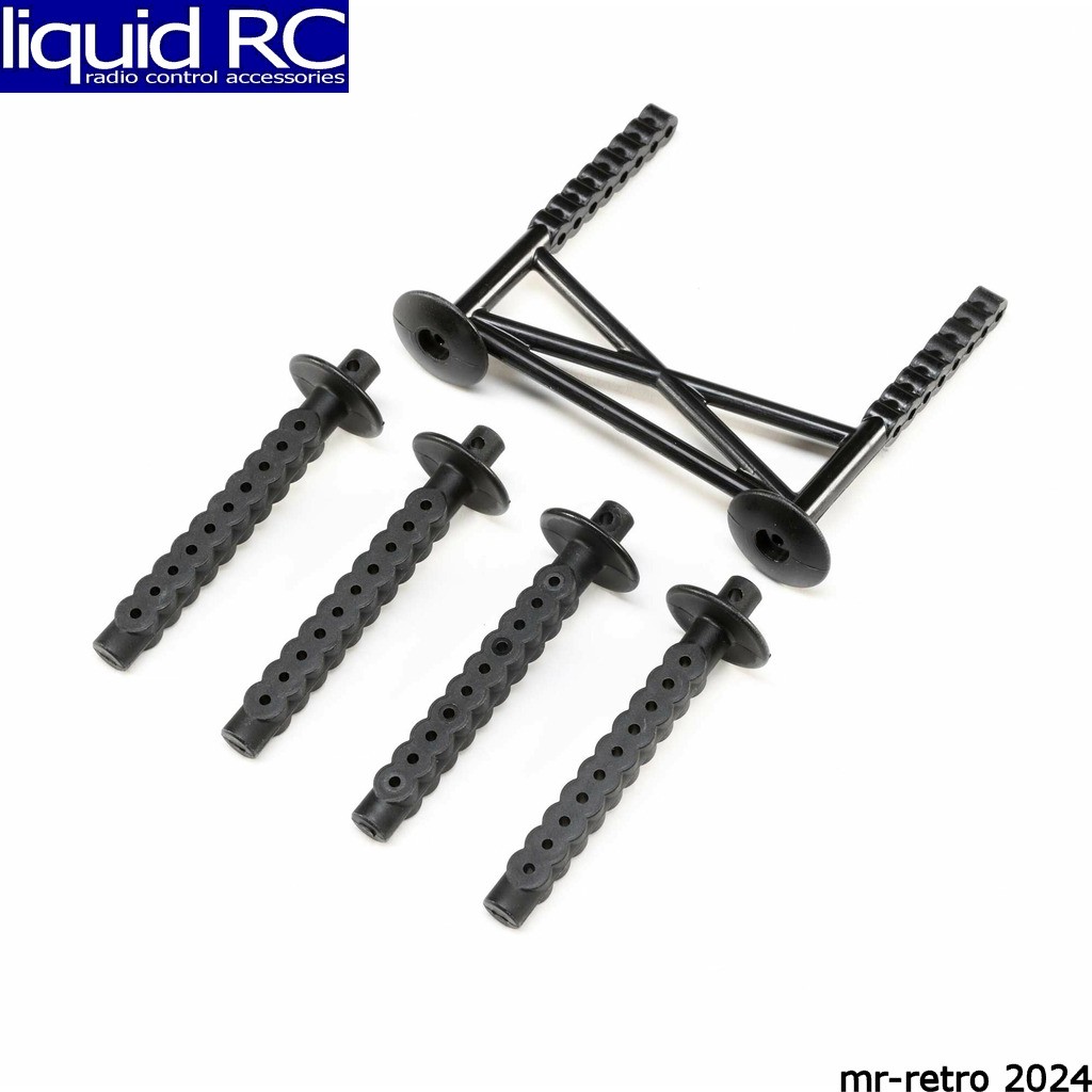 Losi 241050 Rear Body Support and Body Posts Black: LMT