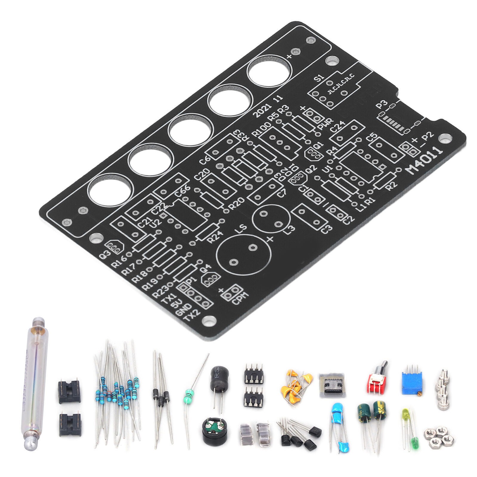 DIY Geiger Counter Parts Kit Nuclear Radiation Detector Module Unassembled Tool