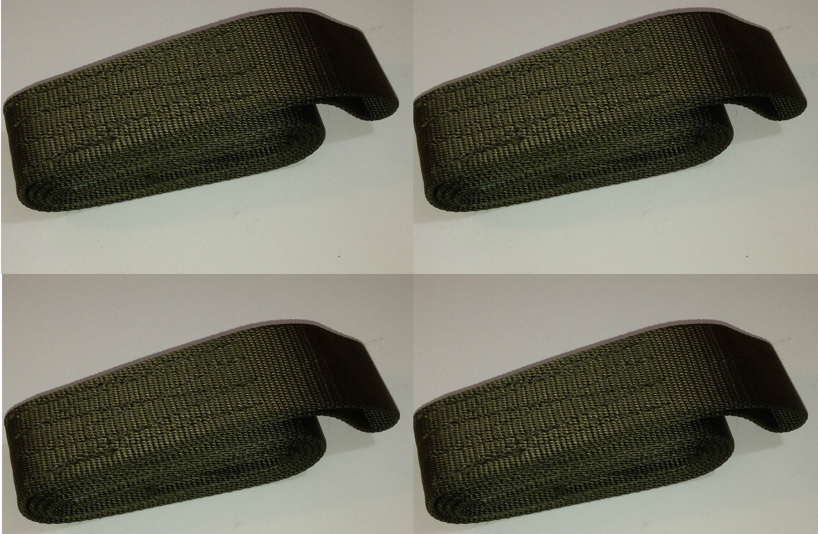 STRAP NYLON 2 X 60 OD GREEN LOOPED EXTRACTION HARNESS RAPPELLING CARGO LOT of 4