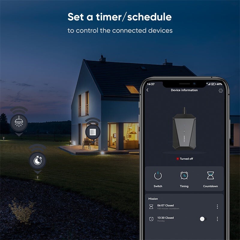Rock outdoors smart plug with built-in Wi-Fi Extender