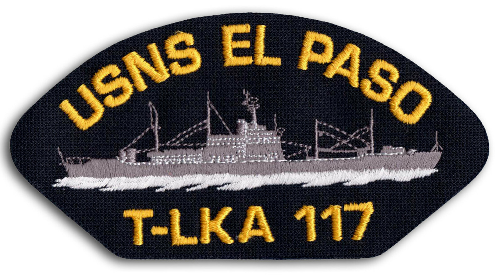 US Navy T-LKA 117 USNS El Paso Amphibious Cargo Ship Cap Patch Iron-On *New*