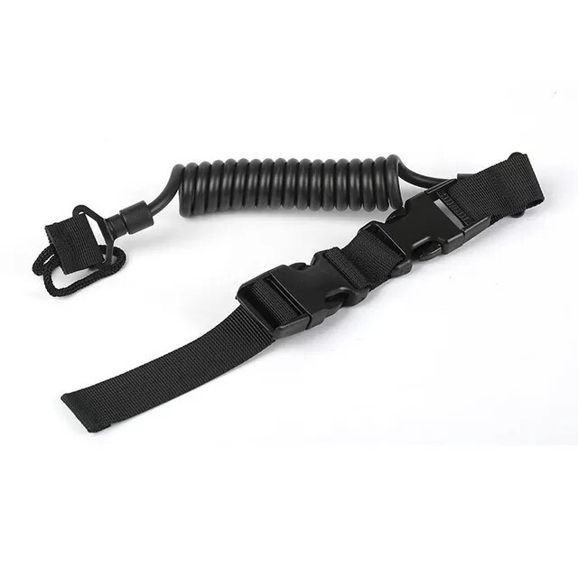 Tan Pistol Lanyard US Tactical Heavy Duty Quick Release Elastic Sling