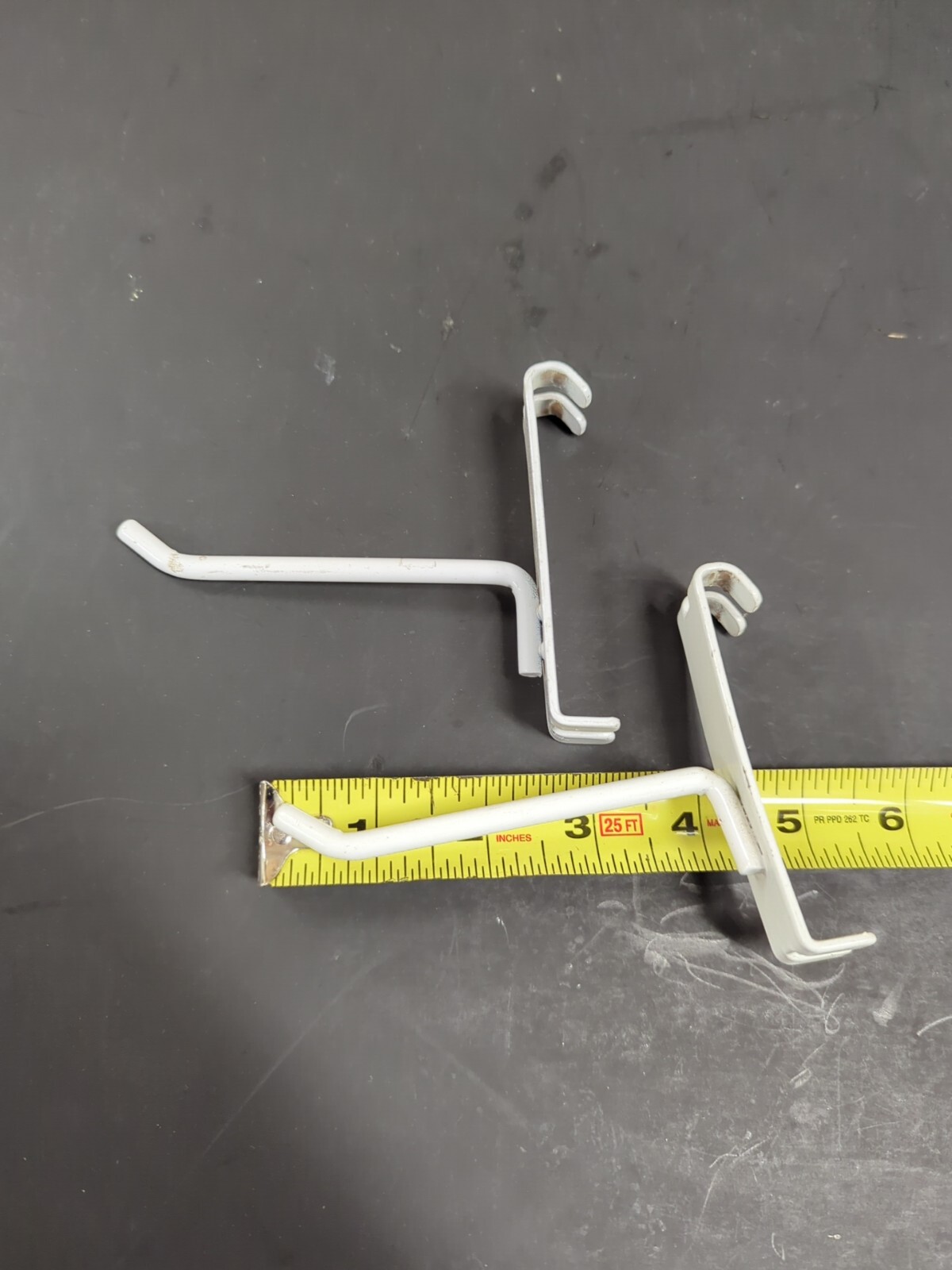 4" Gridwall Hooks - 20 White Hooks For Grid Wall or Mini Grid Cube Displays