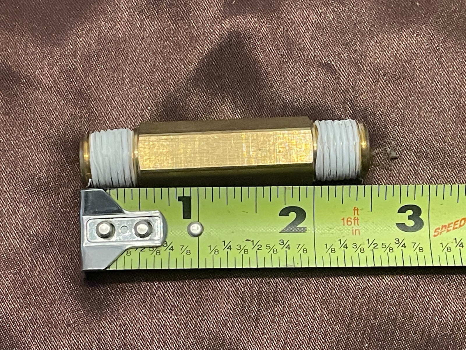 Taprite Brass Nipple for Secondary Regulators ¼” NPT, 9/16 Hex, 2.5 inch Length