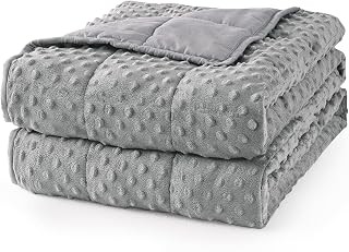 Mr. Sandman Weighted Blanket for Adults Queen Size 15 lbs, Soft Cooling Heavy Mi