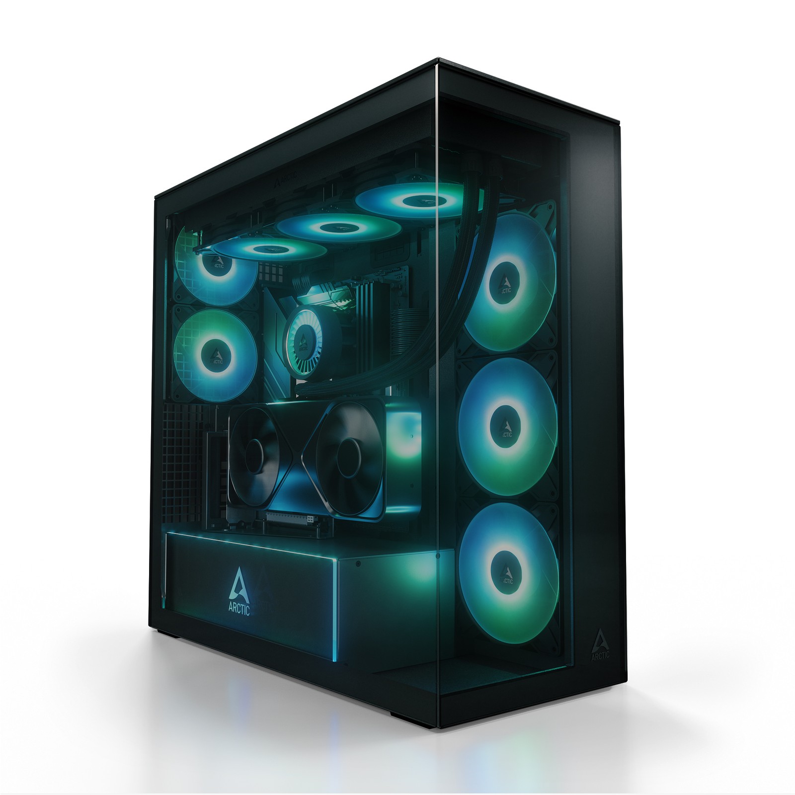 ARCTIC Xtender VG (Black) PC Case Vertical GPU Mount Panorama Glass Midi