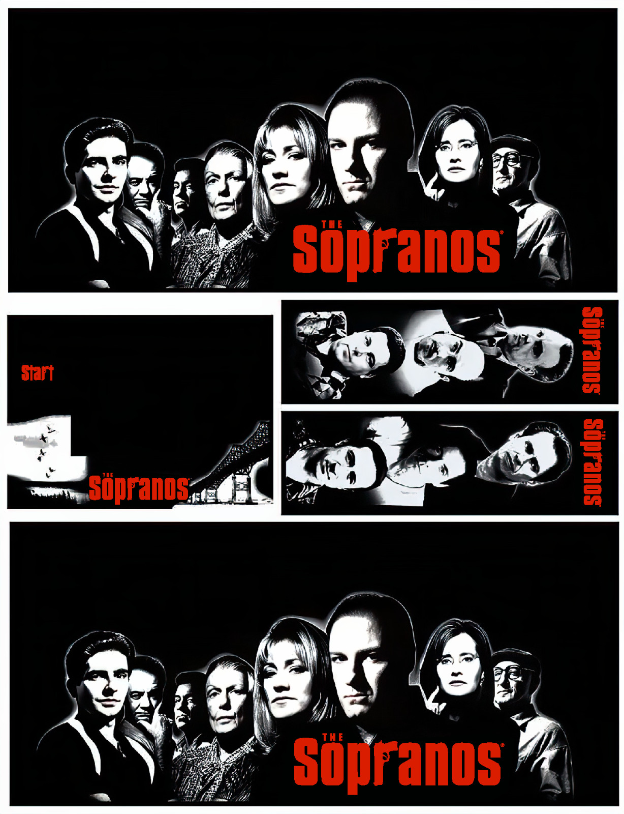The SOPRANOS Pinball  Machine CABINET Decal Set