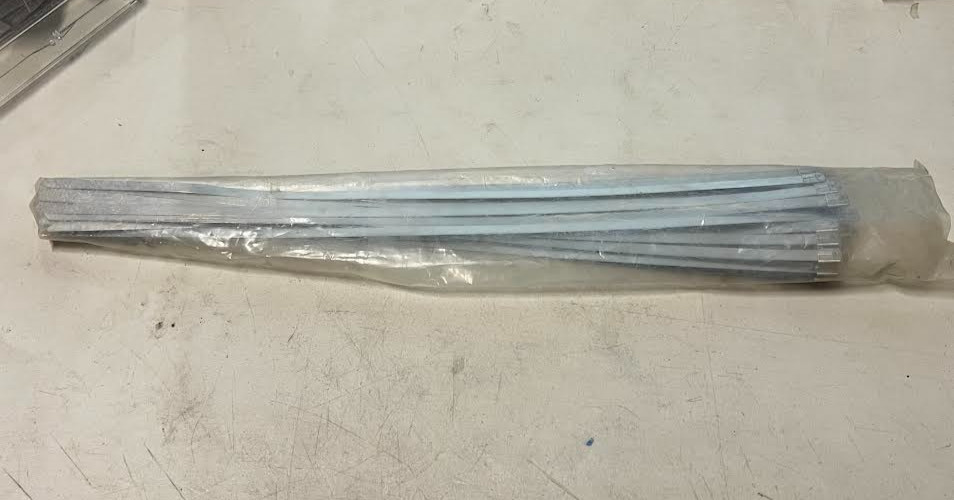 Qty. 37 Panduit Pan-Steel® MLT6S-CP Cable Tie SS 304 Standard 6" Dia. Opened