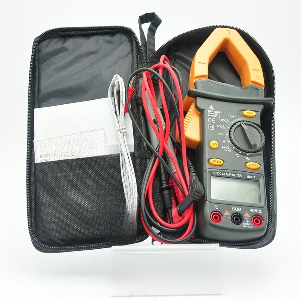 1000A AC DC Digital Clamp Meter with Backlit LCD and Circuit Continuity Function