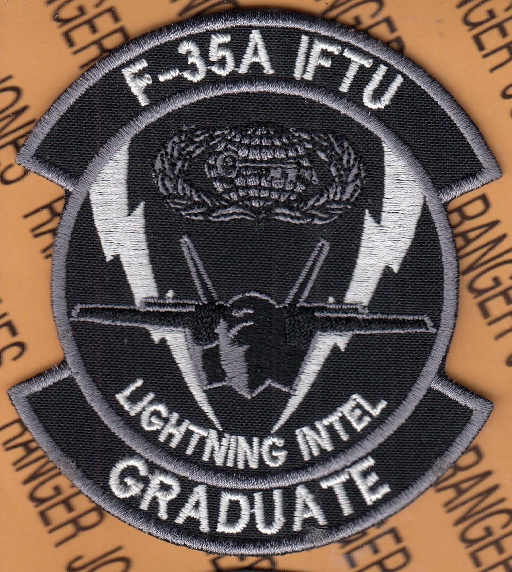 USAF Air Force F-35A Intelligence Formal training Unit IFTU ~3.75" patch c/e