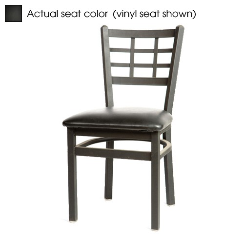 Oak Street Mfg SL2163WB Windowpane Chair w/Black Wood Seat