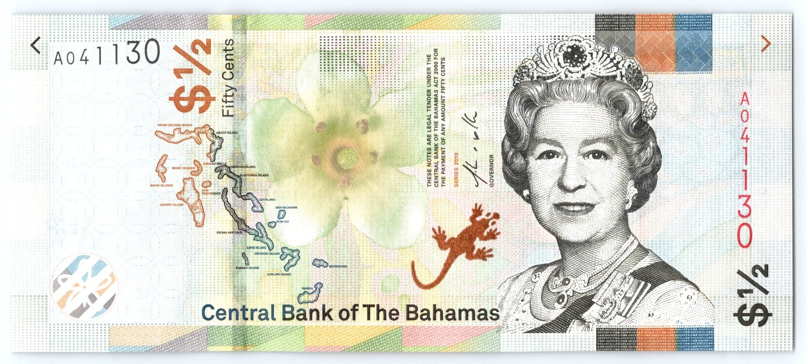 Bahamas - 1/2 Dollar (50 Cents) - 2000 - WPM# A041130