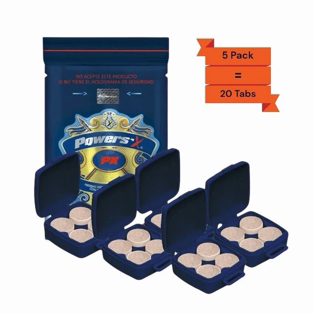 PowersX 5 Pack 20 Tabs Powers'x Energy Pills Long Timing