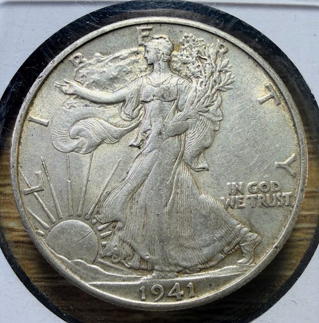 1941-S Liberty Walking Half Dollar - Actual Coin Shown - 90% Silver INV#202